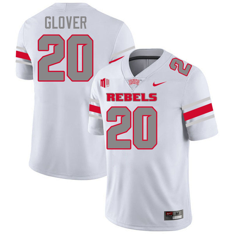 UNLV Rebels #20 Jaylon Glover College Football Jerseys,Uniforms-White